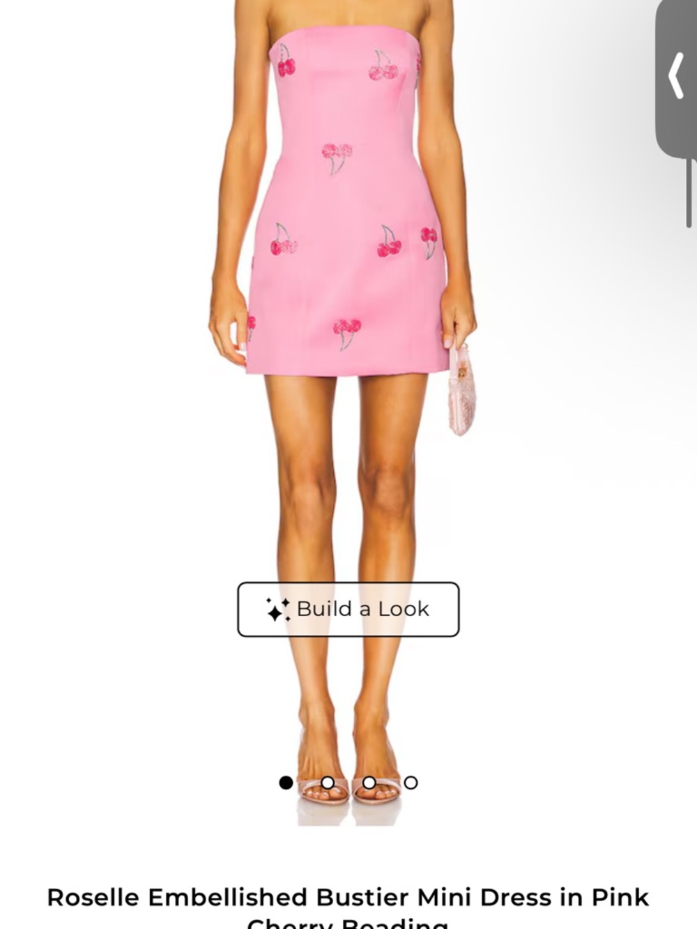 Roselle Embellished Bustier Mini Dress in Pink